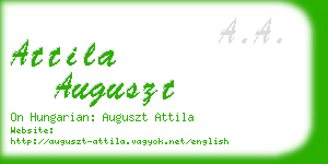 attila auguszt business card